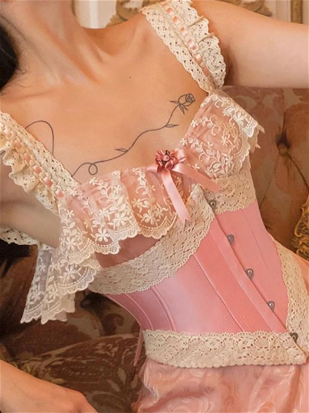 

Женский винтажный розовый пояс со шнуровкой и пряжками, кардиган, корсет, корсет, корректирующий пояс, осенняя модная одежда