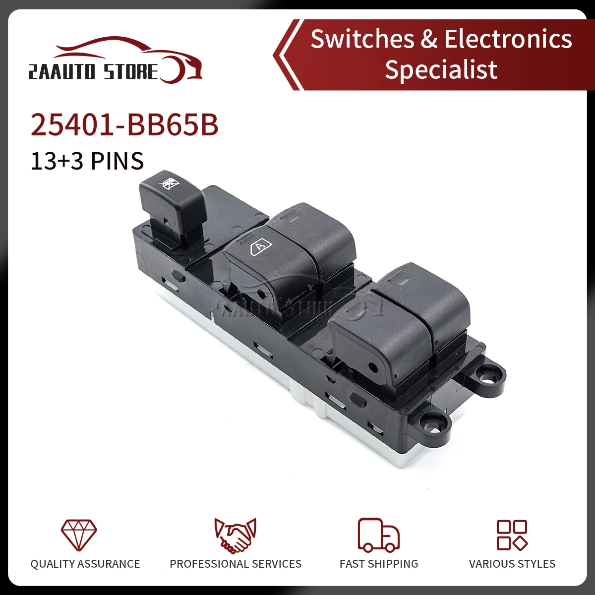 Кнопка включения управления стеклоподъемником автомобиля 25401BB65B для Nissan Qashqai J10 Navara D40 Pathfinder R51 25401-JD001 25401-BB65B