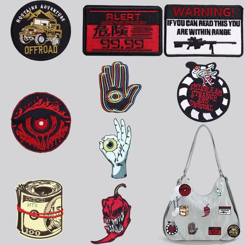 Iron On Patches for Clothes Dollar Clothing Stickers Fabric Sewing Embroidered Patch Thermal Adhesive Applique Fusible Badges