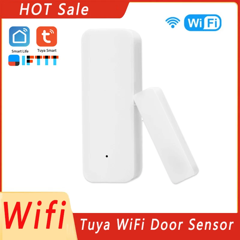 

Tuya Smart WiFi Door Sensor Door Open / Closed Detectors WiFi App Notification Alert/Sound security alarm with Alexa Google Home