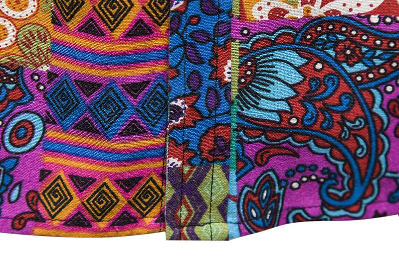 Рубашка мужская в стиле Харадзюку, гавайская хлопково-Льняная пляжная сорочка с короткими рукавами, с винтажным цветочным принтом, лето 2022