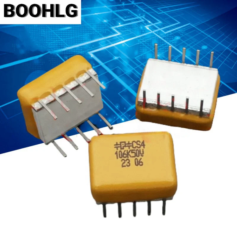 1 шт. 10 мкФ 50 В CS4 106K50V контактов прямая вставка емкость K ± 10%