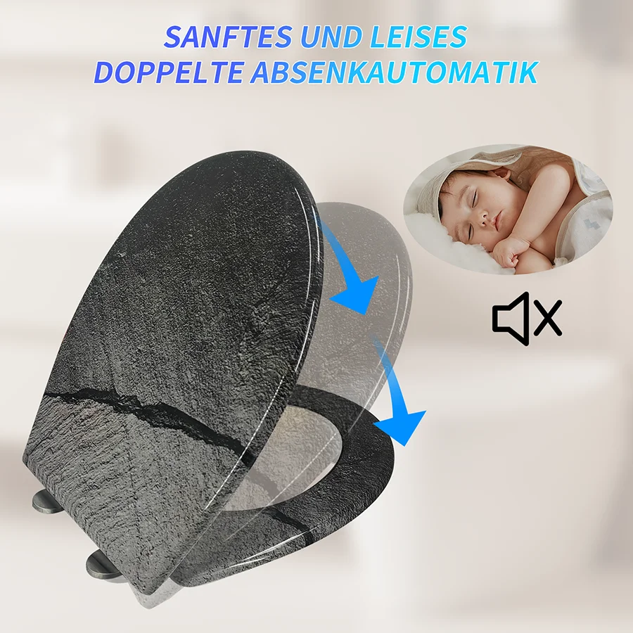 Сиденье для унитаза из черного мрамора роскошный мраморный дизайн декора ванной