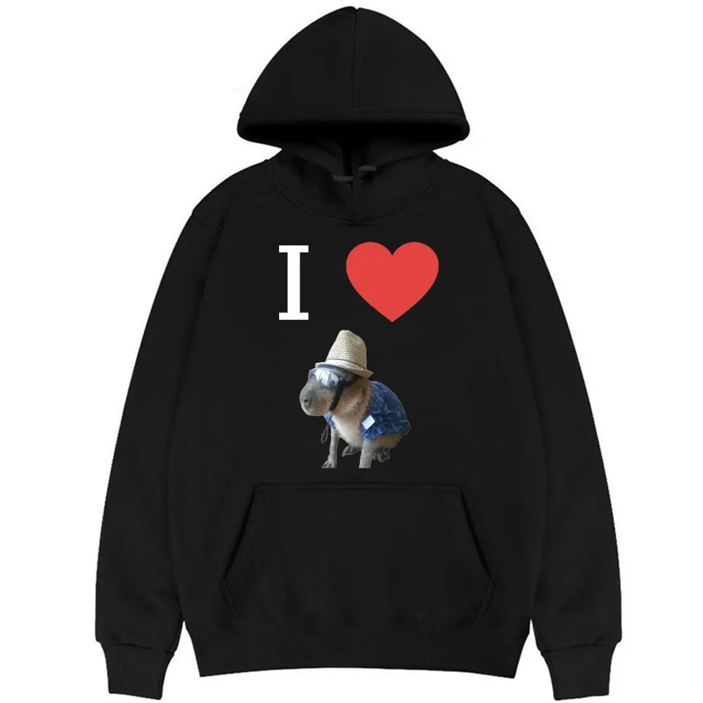 

I Heart Capybaras Print Hoodie Funny Men Women Casual Fashion Oversized Hoodies Men's Streetwear Unisex Harajuku Hood Sweatshirt