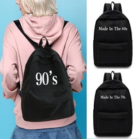 2022 casual travel backpack student school bag large capacity laptop bag canvas years print zipper unisex organizer shoulder bag