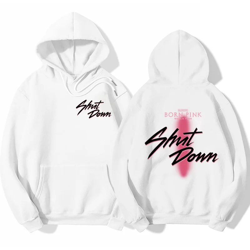 

Bp Shut Down Hoodie Sweatshirt Kpop Gift Student Funny Jisoo Lisa Rose Jennie Loog Sleeve Unisex Gift