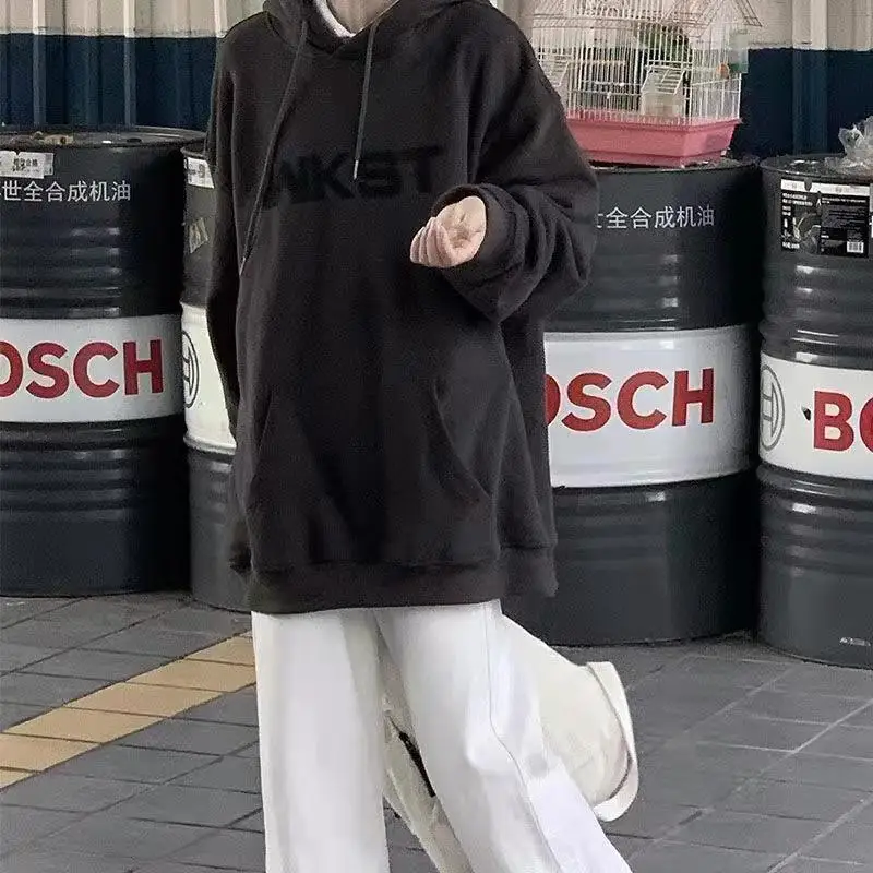 Новинка Осень-Зима Свободный Универсальный простой Повседневный однотонный