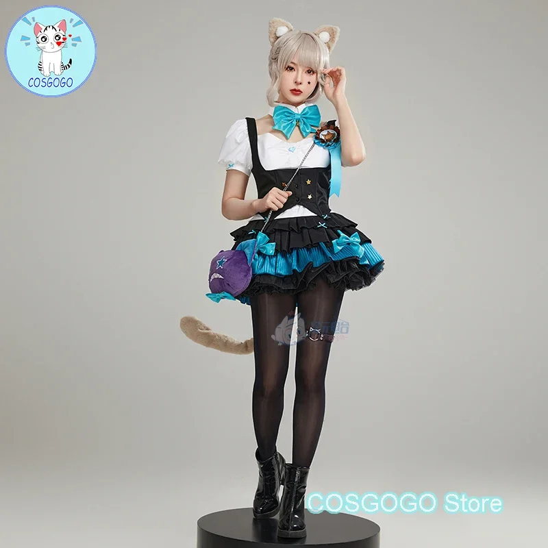 COSGOGO Game Genshin Impact Lynette Косплей Костюм Хэллоуин Наряды Женская Студенческая