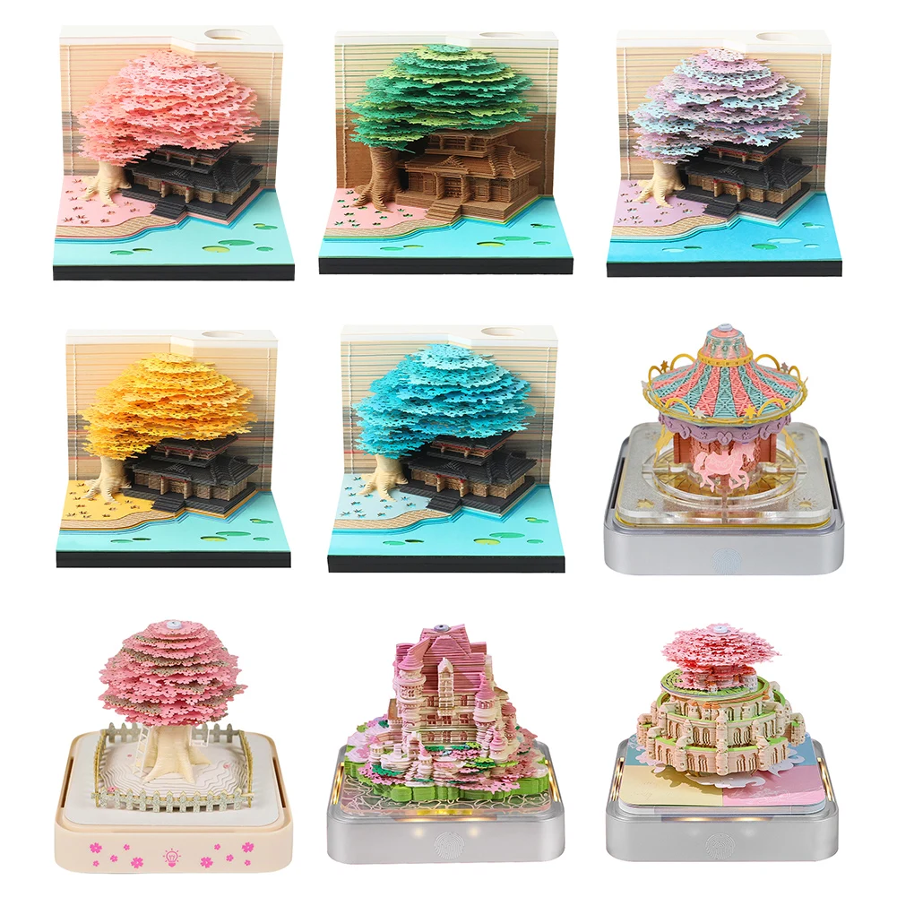 Настольный 3D-календарь 2025 календарь с фотографиями резьбой по бумаге