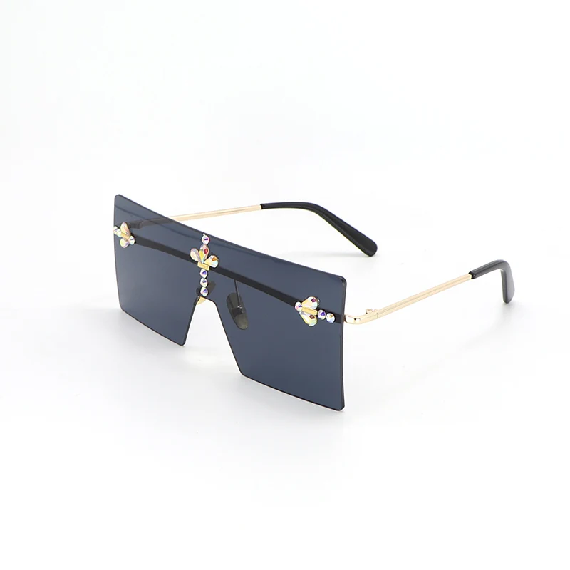 

Women's Square shield Shaped rimless Glasses Anti UV400 Fashion Sunglasses for ladies Trendy eye mask Outdoor accessories romant