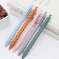 kawaii morandi macaron color press gel pen writing pen signature 0 5mm refill black ink pens office school stationery supplies
