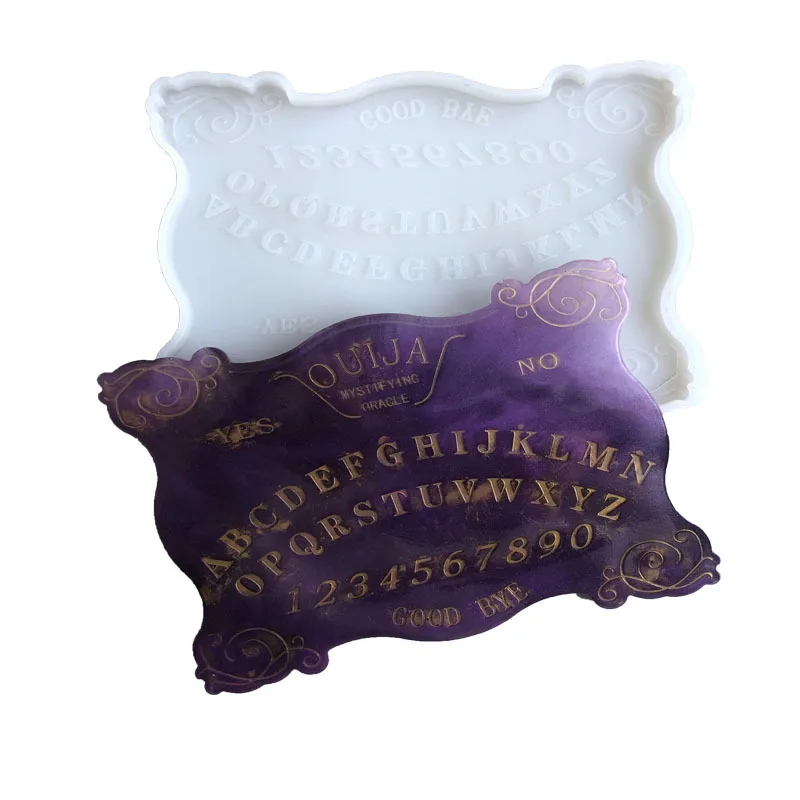 

OUIJA Game Mat Tray Swing Table Mirror Silicone Mold Epoxy Mold Resin