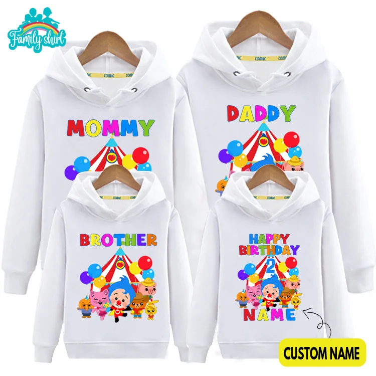 

Family Matching Sets Sweatshirt Hoodies Mommy Daddy Family Hoodies Brother Sister Birthday Party Custom Name Clothing