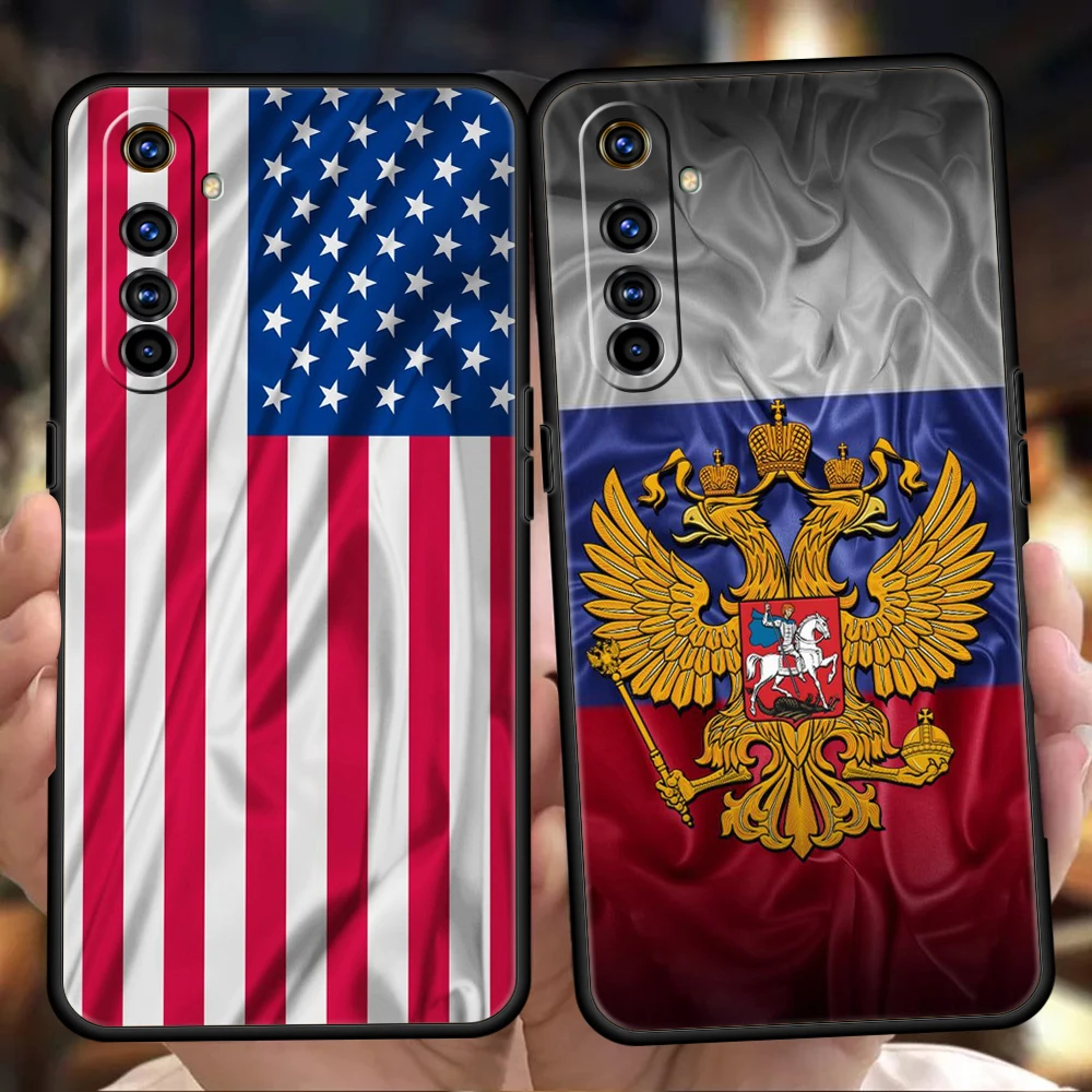 Национальный Флаг RU FR UK чехол для телефона Oppo A12 A74 A76 A16 Find X5 A95 A52 A53 A54 A15 Reno 6 Z 7 Pro A9 2020