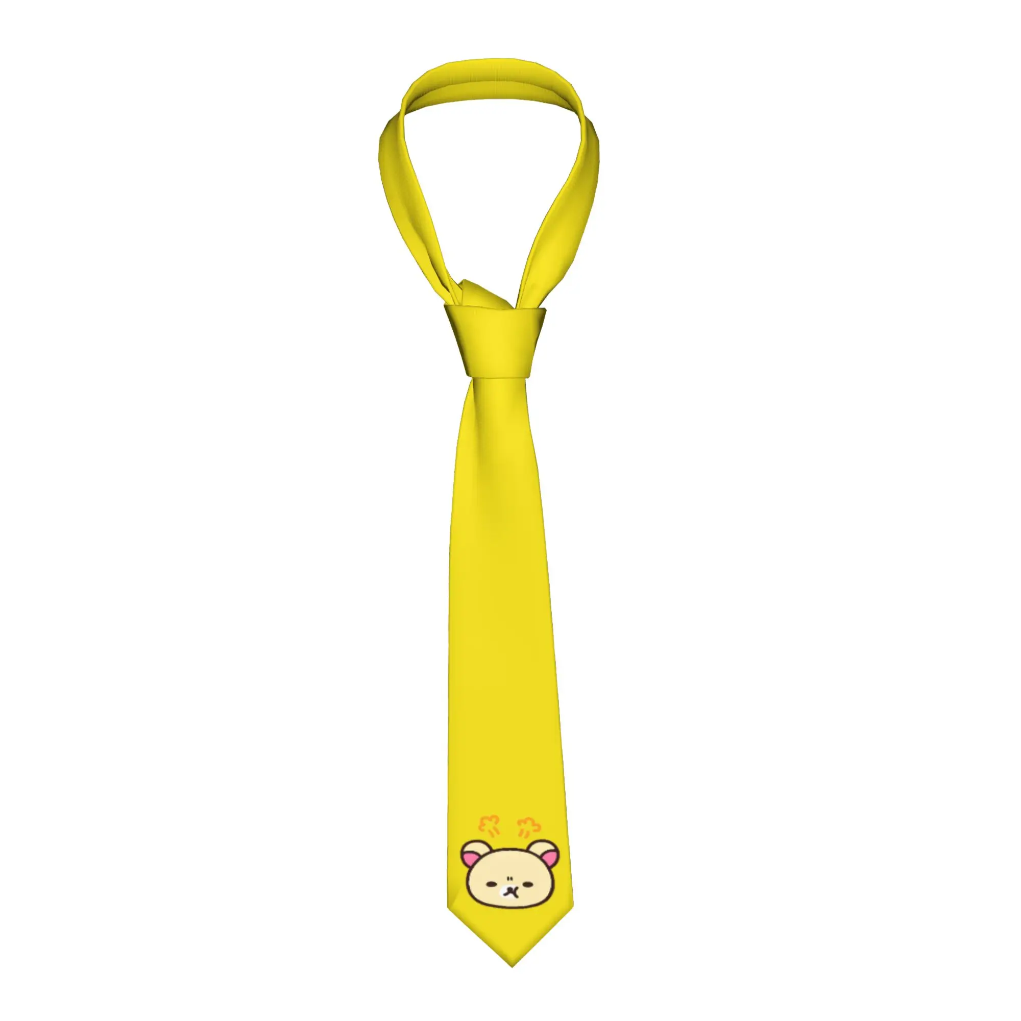 Фото Галстук Rilakkuma Angry Tie для косплея и вечеринок, мужской классический повседневный галстук, аксессуары, качественный галстук с принтом №1
