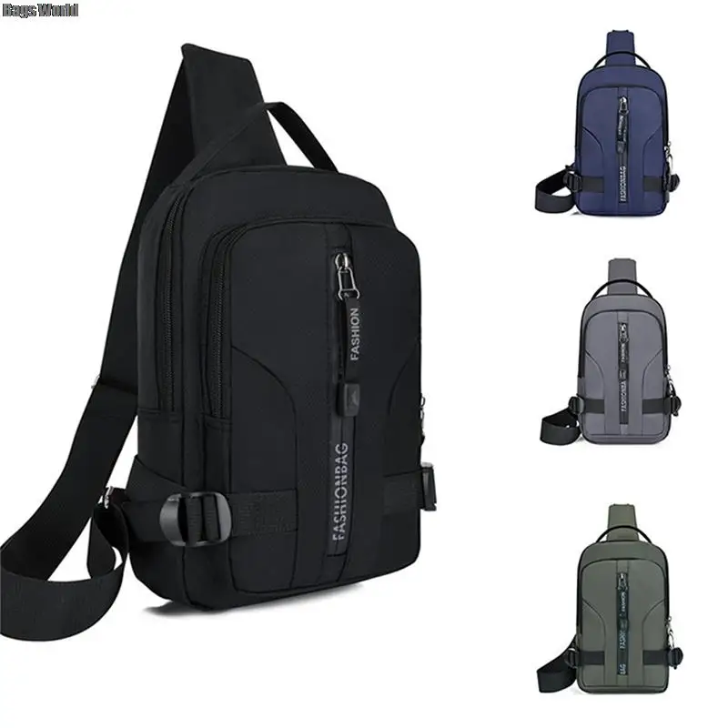 

Сумка кросс-боди мужская из ткани Оксфорд, многофункциональная Водонепроницаемая Повседневная нагрудная сумочка-мессенджер для путешествий и отдыха на открытом воздухе, 1 шт.