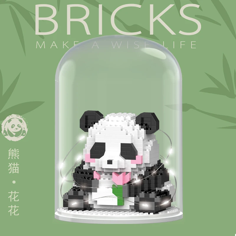 

Креативный мини-строительный блок в китайском стиле с милыми животными пандой, украшение Moc, детские подарки в коробке, пластиковая крышка с искусственным рисунком
