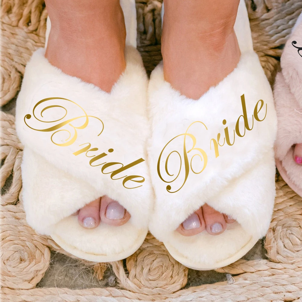 

Personalize Custom Slipper Bride Slippers Hen Party Favor Bride Bridesmaid Slippers Set Custom Wedding Slipper Woman Girls Trip