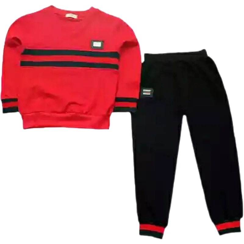 Children's Clothing 2022 Autumn New Cotton Korean Fashion Casual Two-piece Children Boy Striped Suit | Детская одежда и обувь
