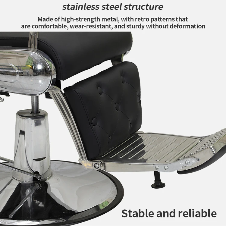 Лидер продаж золотая полка коричневое кожаное ретро-перукарское кресло с