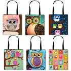 Повседневный тоут для женщин, милая птица, сова, модная дамская сумочка для покупок, сумка на плечо для подростков, Мультяшные сумки через плечо для девушек
