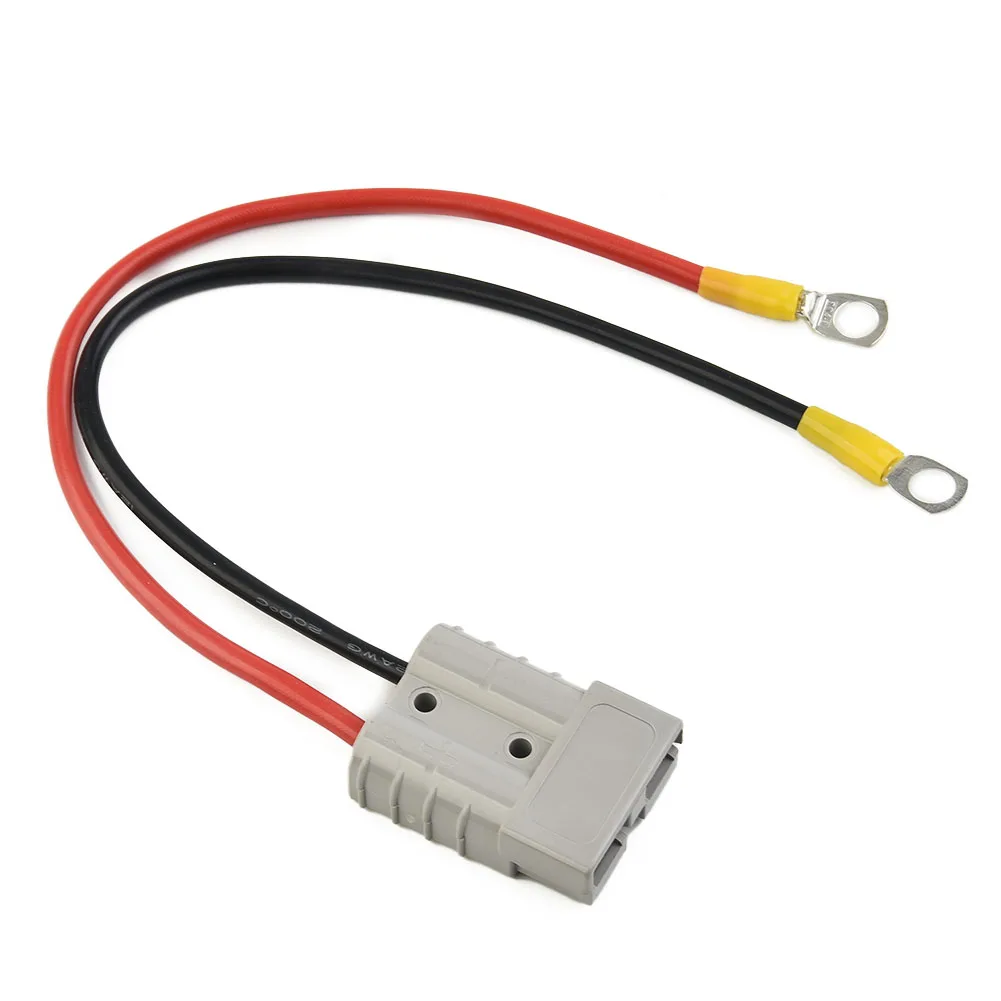 

12AWG 50Amp Connector For Anderson Plug Extension Cord Lead To Lug M8 Terminal Battery Charging Connector Cable 30/50/100cm