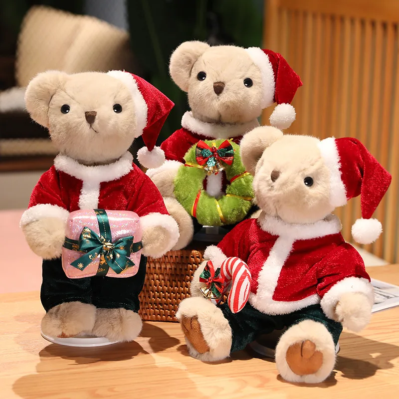 

32cm Kawaii Cosplay Bear Christmas Teddy Bear Plush Stuffed Toys Cute Peluche Bear For Kids Girls Birthday Xmas Gifts