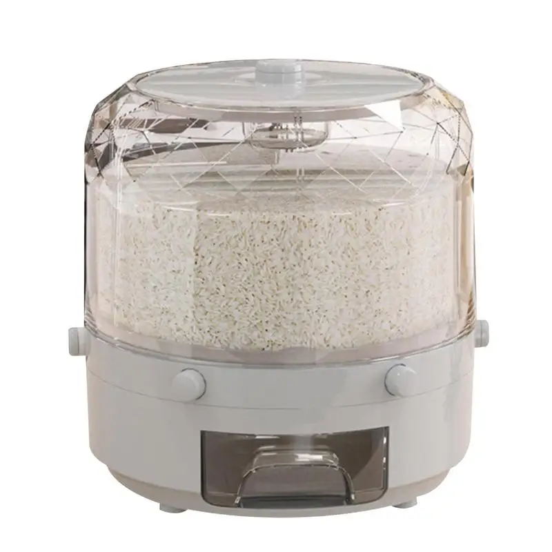 

Rotating Grain Dispenser Rotatable Cereal Grain Dispenser Rotatable Transparent Rice Storage Bucket For Countertop Cutlery Racks