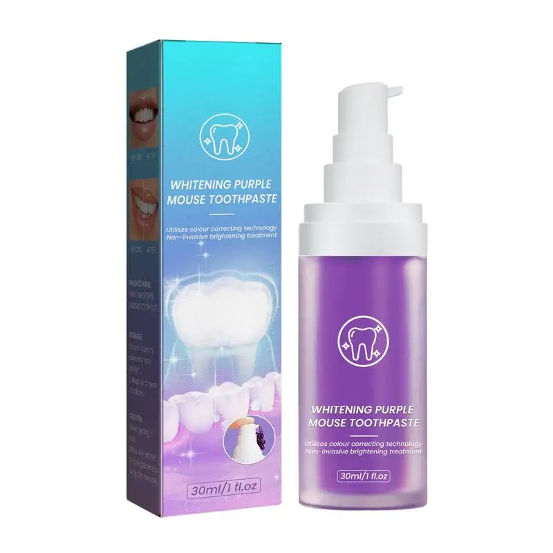 

Фиолетовый корректор зубная паста фиолетовая зубная паста для отбеливания зубов 30 мл корректор цвета пена для правильной желтой зубной пасты
