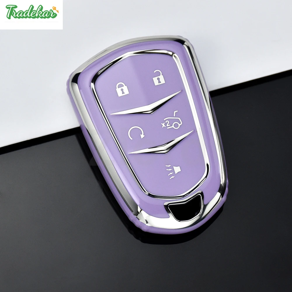 Новый чехол из ТПУ с 4/5 кнопками для Cadillac ATS CT6 CTS DTS XT5 Escalade ESV SRX STS XTS брелок