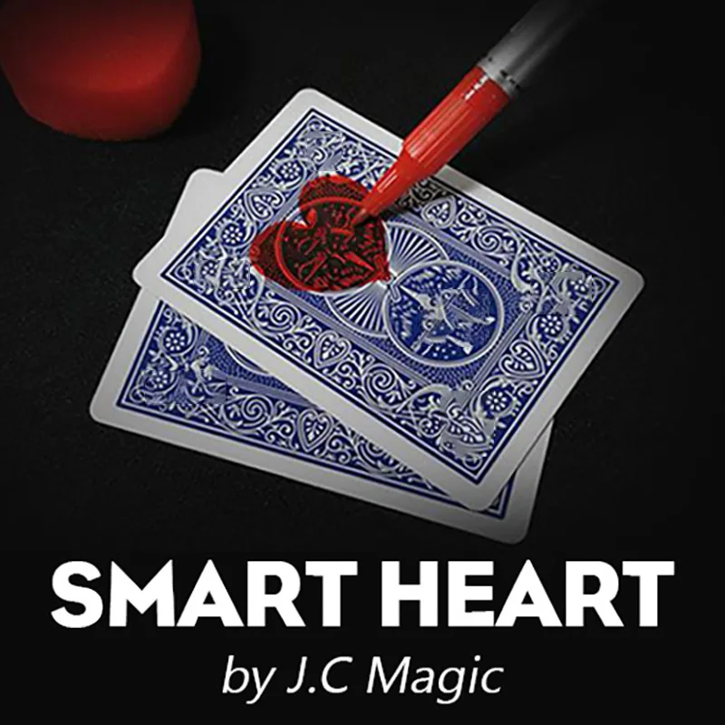 Smart Heart Magic Tricks Heart Disappearing Card Change Magia Magician Close Up Street Illusions Gimmicks Poker Mentalism Props