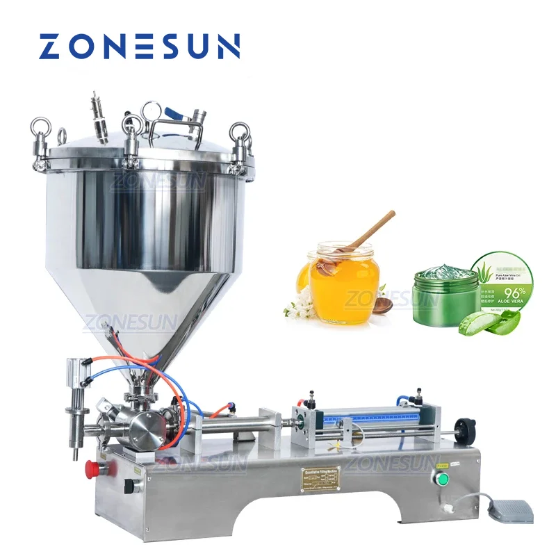 ZONESUN ZS-GTP1 оборудование для розлива под давлением пасты вязкой жидкости соуса