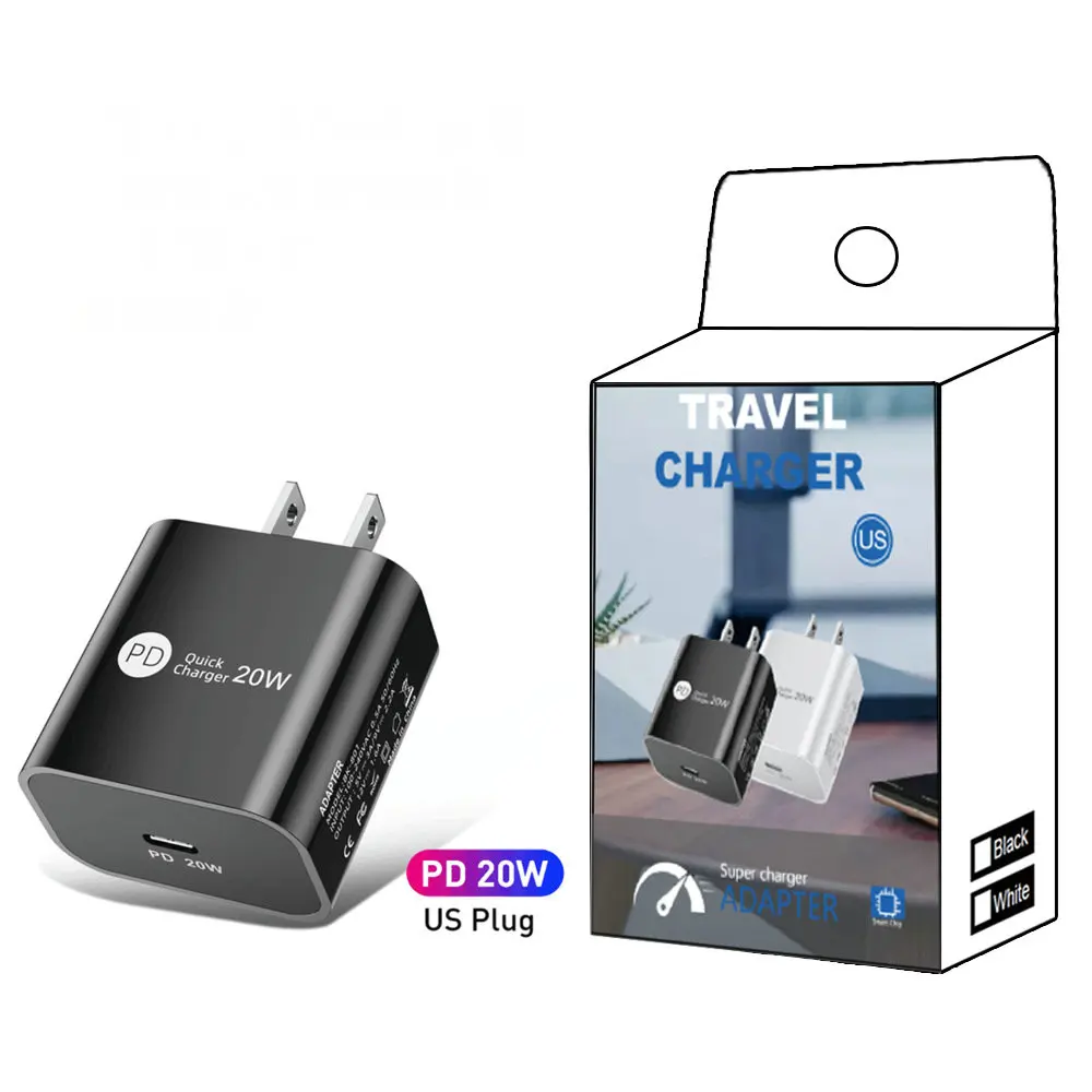 20 PCS 20W Super Charge PD Charger QC3.0 Turbo Fast Charging Travel Adapter For iPhone Samsung Huawei