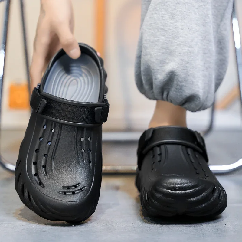 Модные мужские тапки клоги для мужчин искусственная ЭВА обувь сада уличные