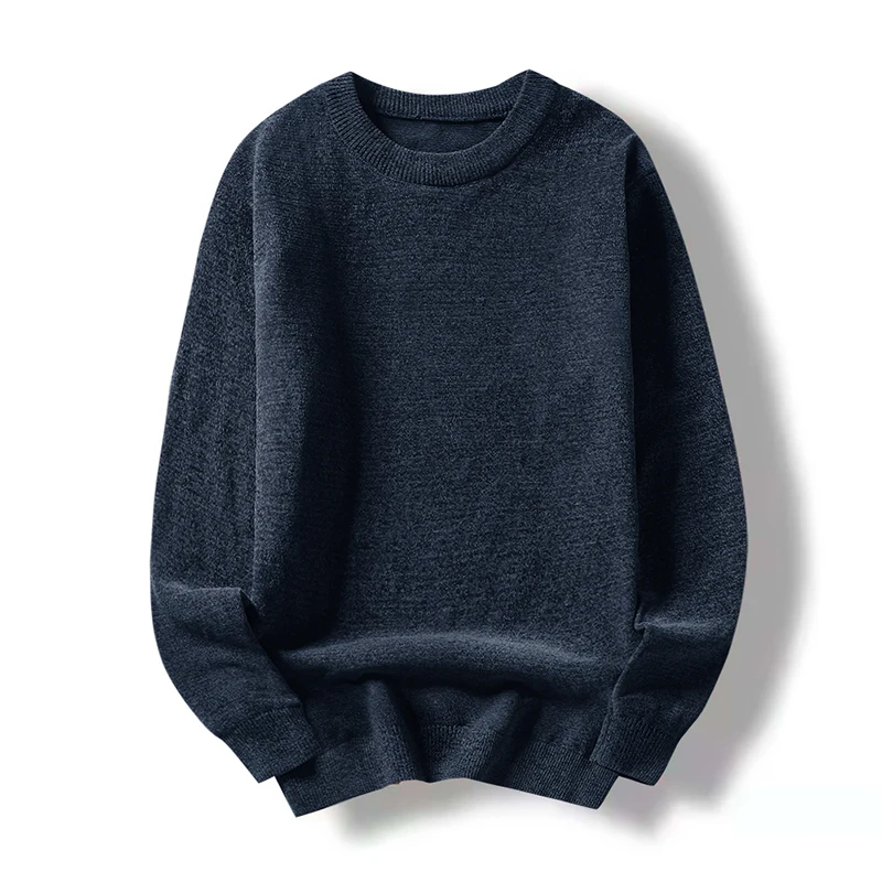 

Fall New Large Size Chenille Sweater 140KG 8XL 7XL 6XL 5XL Fashion Men's Round Neck Comfortable Versatile Pullover Loose Sweater