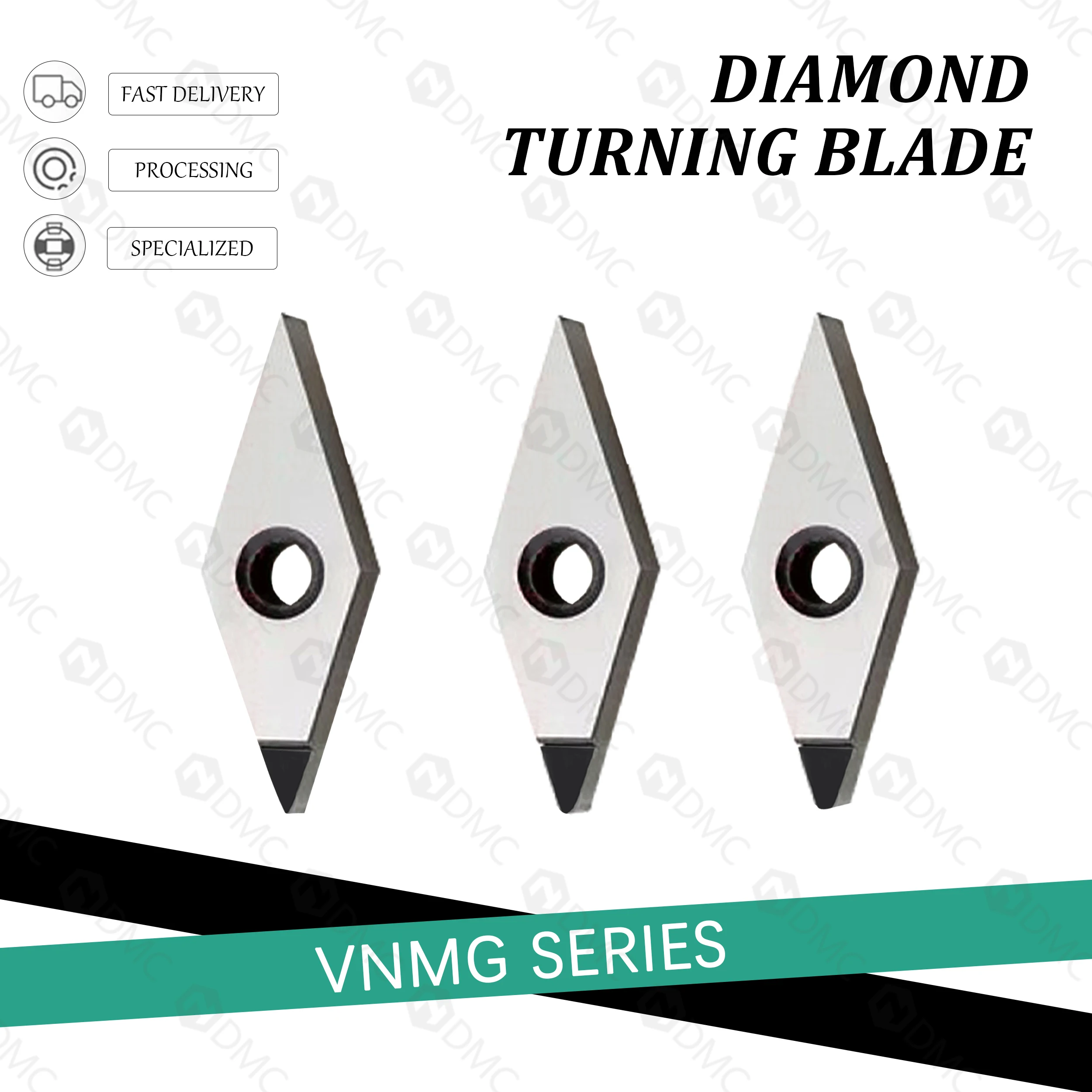 

VNMG160402 VNMG160404 VNMG160408 PCD CBN High Quality Cubic Boron Nitride Blade 35 Degree Diamond Inserts CNC Lathe Turning Tool