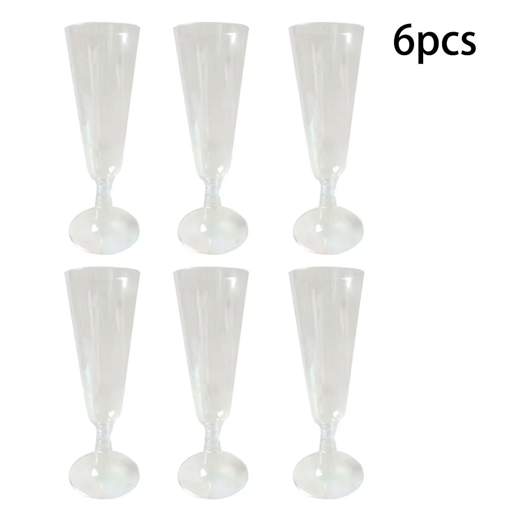 

6pcs Red Wine Goblets Plastic Red Wine Goblets Wine Cups Disposable Champagne Drink Cups Cocktail Cups 150ML