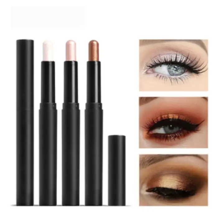 

Glittery Eyeshadow Pencil Waterproof Highlighter Eyeshadow Pencil Cosmetic Glitter Eye Shadow Eyeliner Pen 12 Colors Eyes Makeup