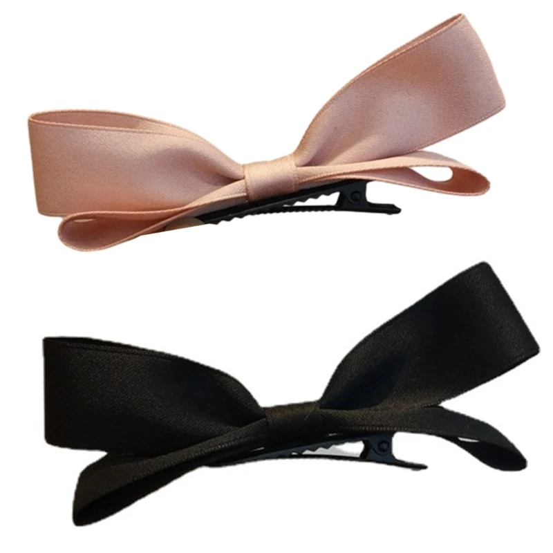 

652F Bow Ribbon Hair Clip Y2K Style Hairpin Sweet Balletcore Bunches Hair Clips