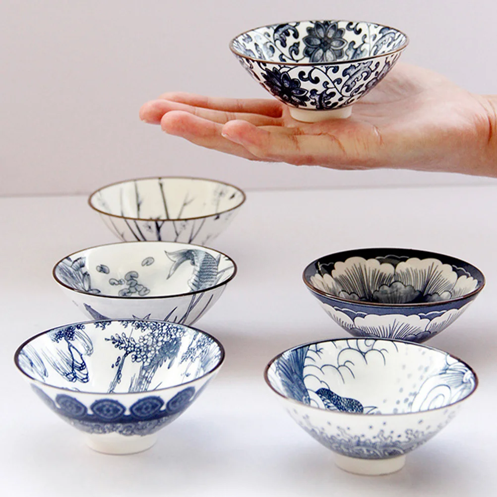 

Сине-белая фарфоровая чайная чашка, бытовой многоразовый контейнер для воды для кофе, кружки для питья в ретро стиле, домашняя чашка кунг-фу