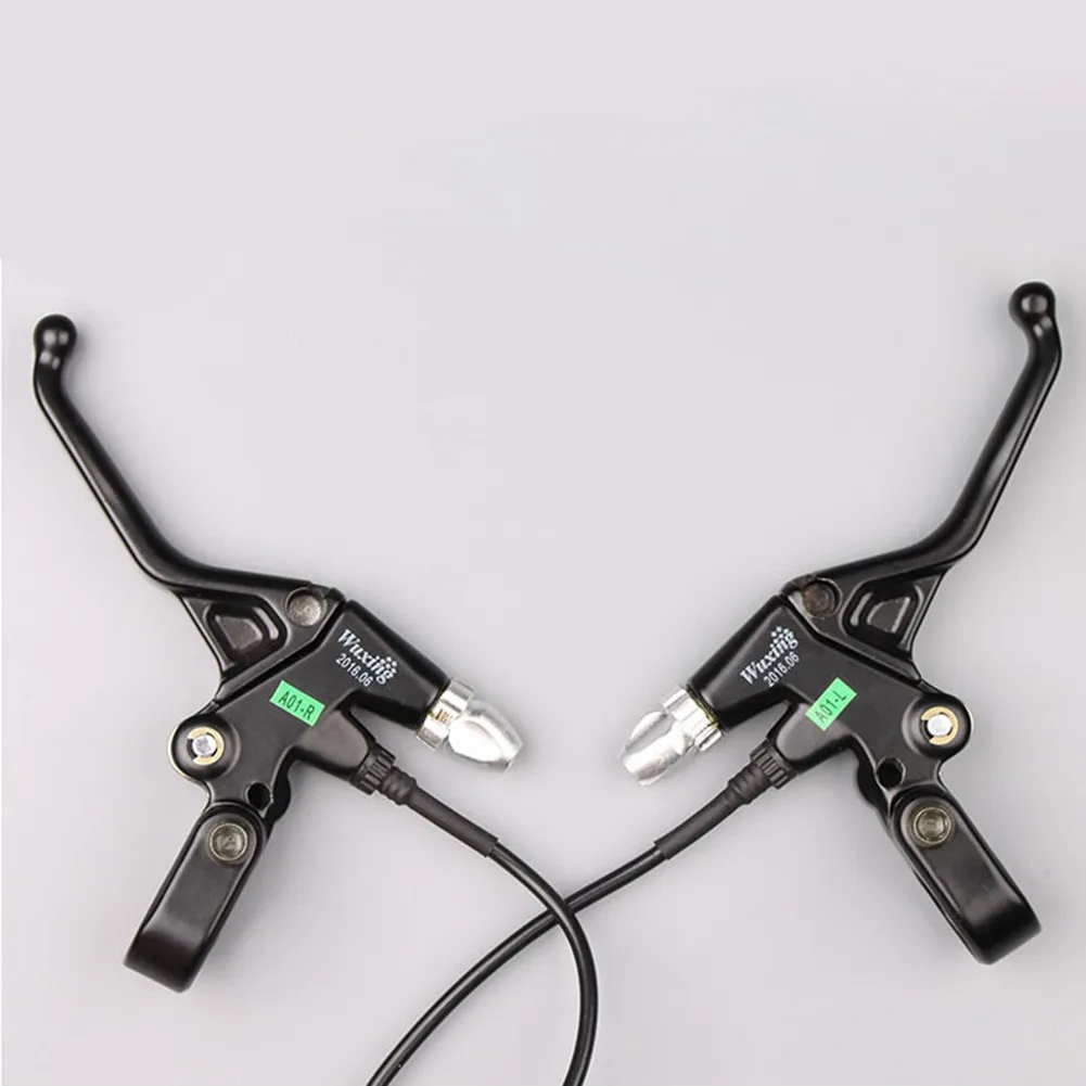 

E-bike Brake Lever Electric Bicycle JST-SM 2-pin Male 1 Pair 49PDD Aluminum Black Components Cycling Practical