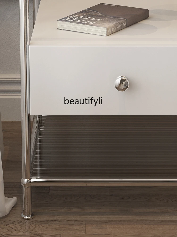 Скандинавский стеклянный прикроватный столик Changhong современный простой и