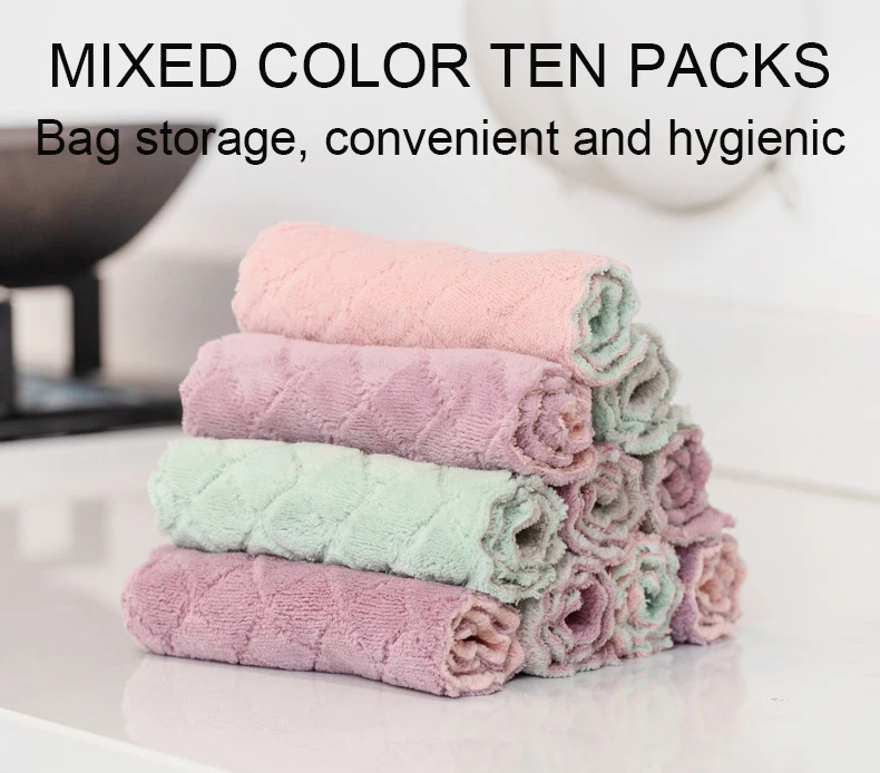 

Soft Microfiber Cleaning Towel Absorbable Glass Kitchen Cleaning Cloth Wipes Table Window Car Dish Towel Rag Kitchen Tool