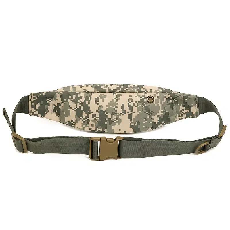

1pc Men's Casual Adjustable Large Capacity Camouflage Waist Bag For Outdoor Sports Running Traveling