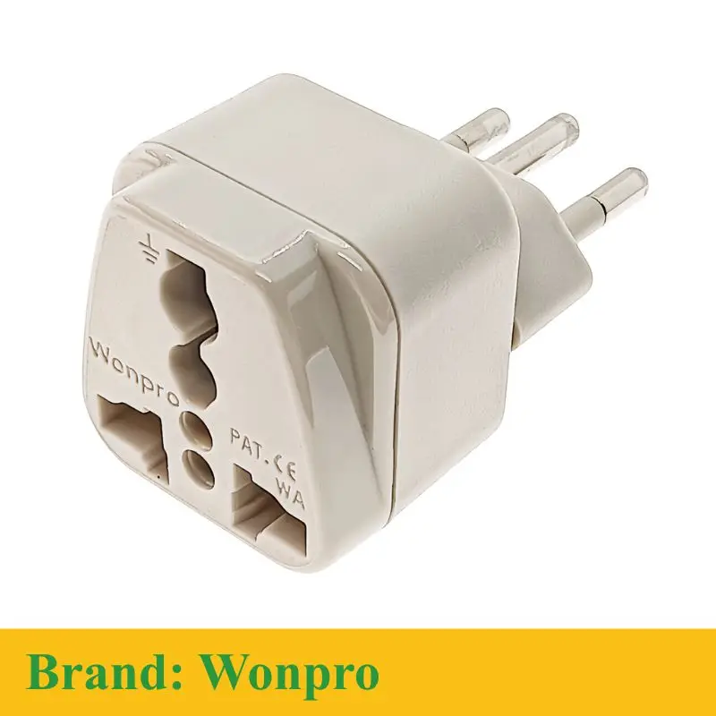 

Универсальный адаптер для бразильской розетки, переходник для Бразилии, в переменного тока, 10 А, Wonpro WA-11CN