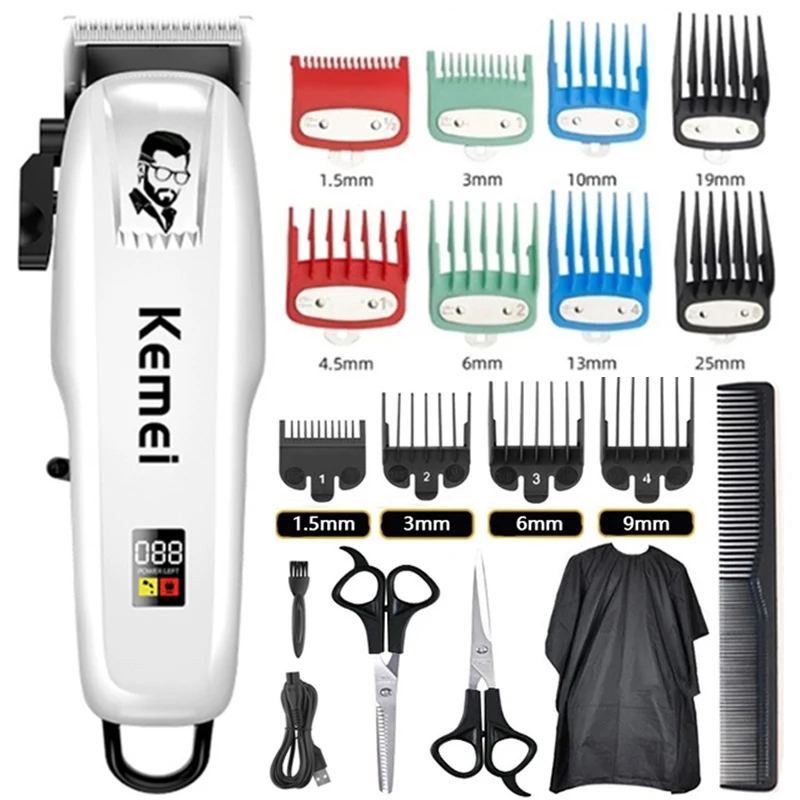 Kemei PG809A Electric Hair Clipper Hair Cutting maching Wireless Trimmer Men Professional clipper machine rechargeable hair cut