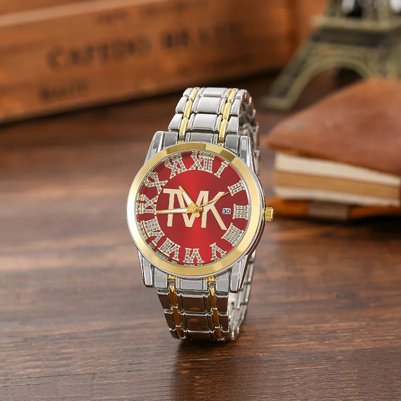 Reloj Mujer 2023 Hot New Luxury Brand TVK Watch Women Fashion Crystal Dress Quartz Watches Unisex Stainless Steel Watches Chasy