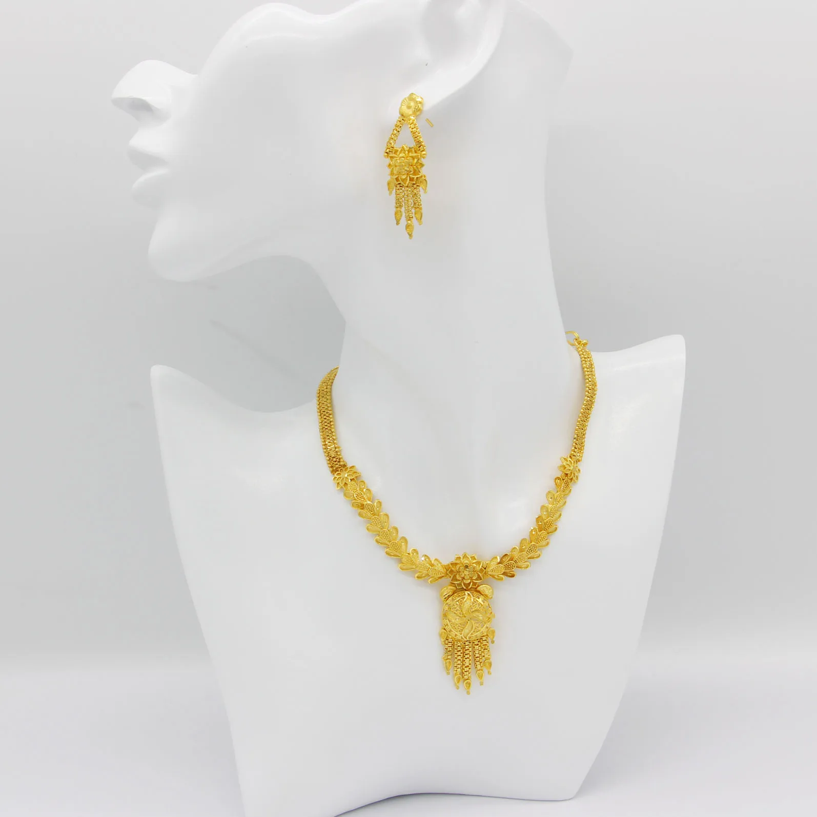 

Роскошное французское свадебное ожерелье и серьги Adixyn набор украшений для женщин Dubai, Африканское ожерелье, чокер, подарки N110818