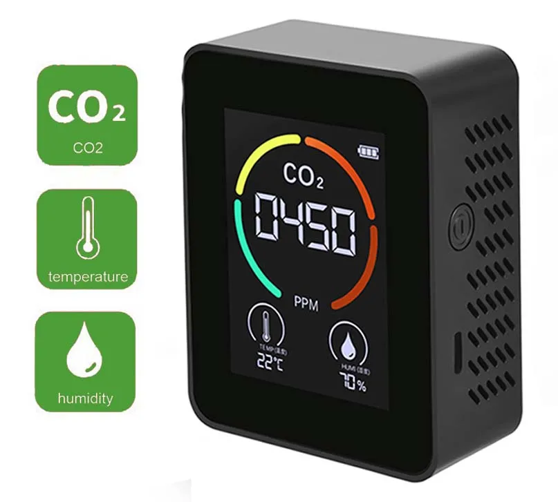 

Multifunctional Air Quality Monitor CO2 Monitor Thermohygrometer CO2 Detector Sensor Gas Detector Analyzer Instrument CO2 Meter