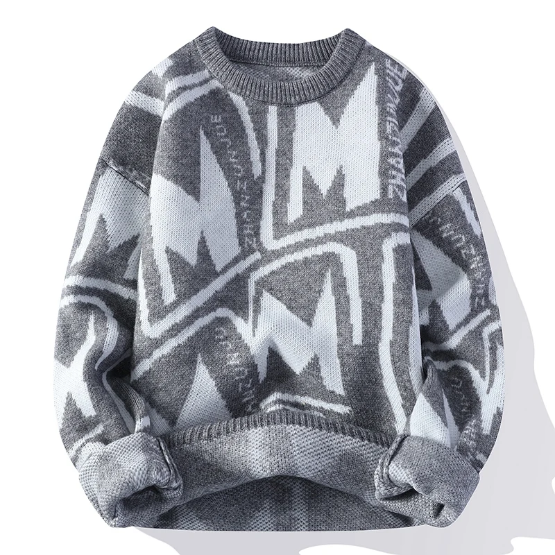 

High-quality Men's Winter Sweater Knitting Male Luxury Jumpers Korean New Pullover Casual Handsome Classic Jacquard Weave Autumn